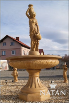 Springbrunnen Garten Teich Brunnen 150cm Steinbrunnen Gartenbrunnen Fontaine Neu
